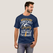 Funny Camping Weekend Prognose 100 Chance Beer T-shirt (Voorkant volledig)