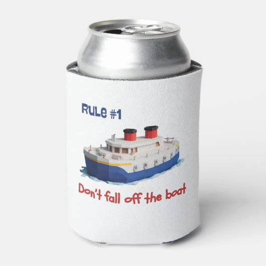Funny Can Cooler - Rule #1 Don’t Fall Off the Boat (Blikje Voorkant)