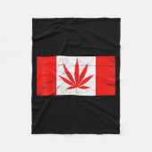 Funny Canada &amp; Weed Leaf! Canadian New Flag Jo Fleece Deken (Voorkant)