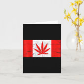 Funny Canada &amp; Weed Leaf! Canadian New Flag Jo Kaart (Gele Bloem)