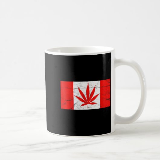 Funny Canada & Weed Leaf! Canadian New Flag Jo Koffiemok (Rechts)