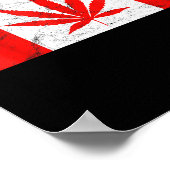 Funny Canada & Weed Leaf! Canadian New Flag Jo Poster (Hoek)