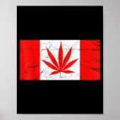 Funny Canada & Weed Leaf! Canadian New Flag Jo Poster (Voorkant)