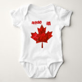 Funny Canada Day Grungy Urban Maple Leaf Romper (Voorkant)