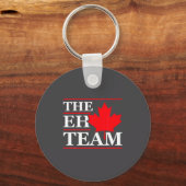 Funny Canada Eh Team Canadian Comedy Sarcasm Map Sleutelhanger (Voorkant)