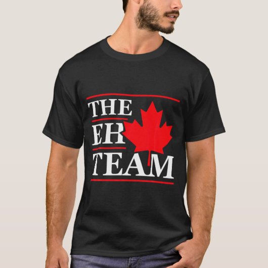 Funny Canada Eh Team Canadian Comedy Sarcasm Map  T-shirt (Voorkant)