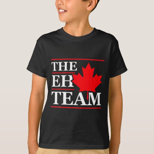 Funny Canada Eh Team Canadian Comedy Sarcasm Map  T-shirt (Voorkant)
