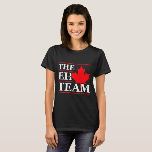 Funny Canada Eh Team Canadian Comedy Sarcasm Map  T-shirt (Voorkant volledig)