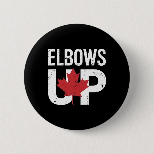 Funny Canada Meme Elbows Up Ronde Button 5,7 Cm (Voorkant)