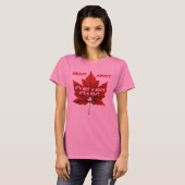 Funny Canada T-Shirt Organic Canada Souvenir Shirt (Voorkant volledig)