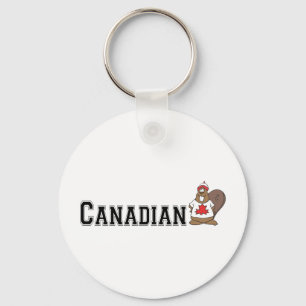 Funny Canadian Beaver Sleutelhanger