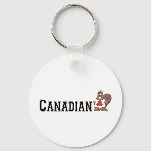 Funny Canadian Beaver Sleutelhanger (Voorkant)
