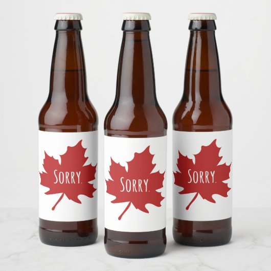 Funny Canadian Bier Etiket (Flessen)