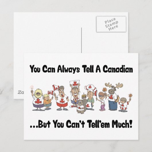 Funny Canadian Briefkaart (Voorkant / Achterkant)
