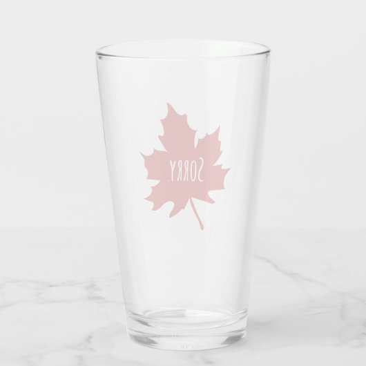Funny Canadian Glas (Achterkant)