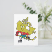 Funny Canadian Hockey Briefkaart (Staand voorkant)