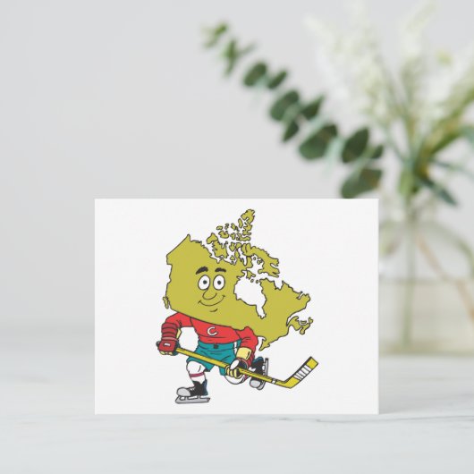 Funny Canadian Hockey Briefkaart (Staand voorkant)