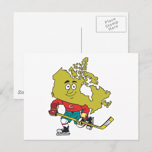 Funny Canadian Hockey Briefkaart (Voorkant / Achterkant)