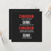 Funny Canadian Hockey Kaart (Voorkant / Achterkant in situ)