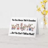 Funny Canadian Kaart (Gele Bloem)