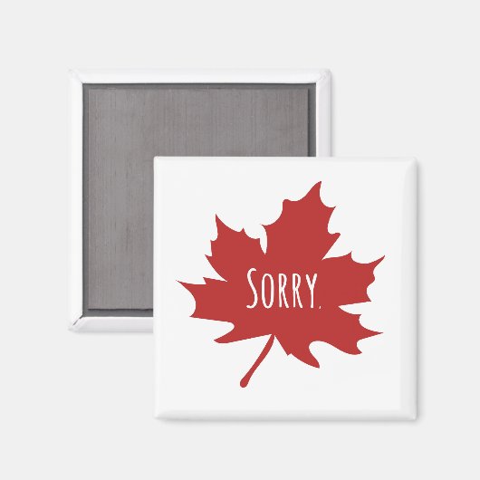 Funny Canadian Magneet (Voorkant / Achterkant)