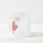 Funny Canadian Matglas Koffiemok (Voorkant links)