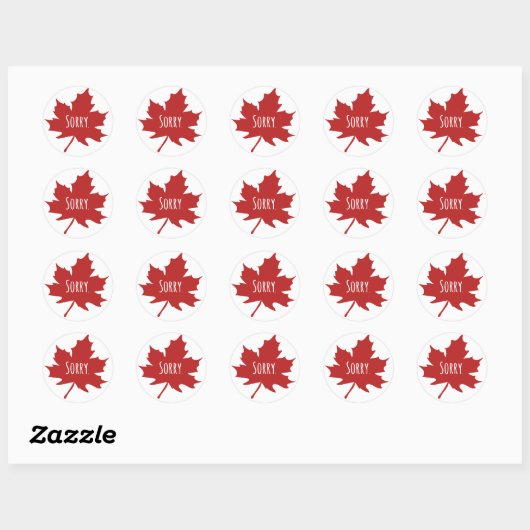 Funny Canadian Ronde Sticker (Vel)