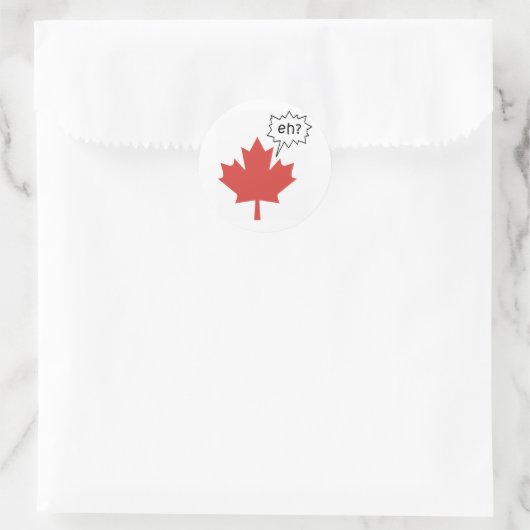 Funny Canadian Ronde Sticker (Tas)