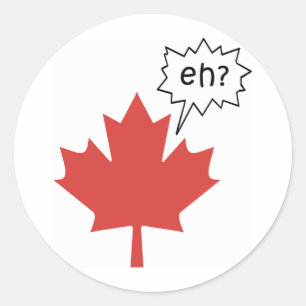 Funny Canadian Ronde Sticker