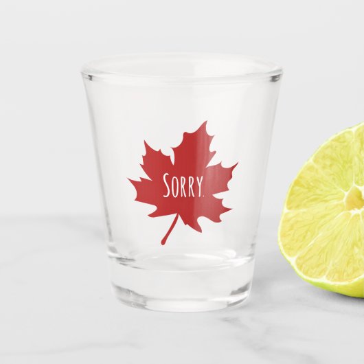 Funny Canadian Shot Glas (Voorkant)