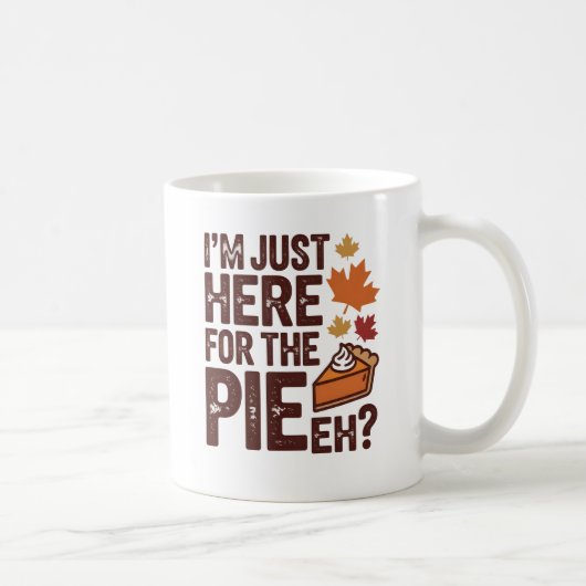 Funny Canadian Thanksgiving Pie 'Eh' Retro Fall  Koffiemok (Rechts)