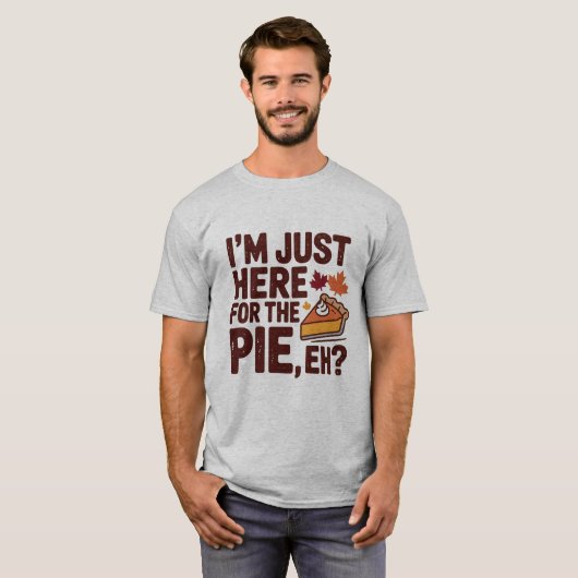 Funny Canadian Thanksgiving Pie 'Eh' Retro Fall T-shirt (Voorkant volledig)