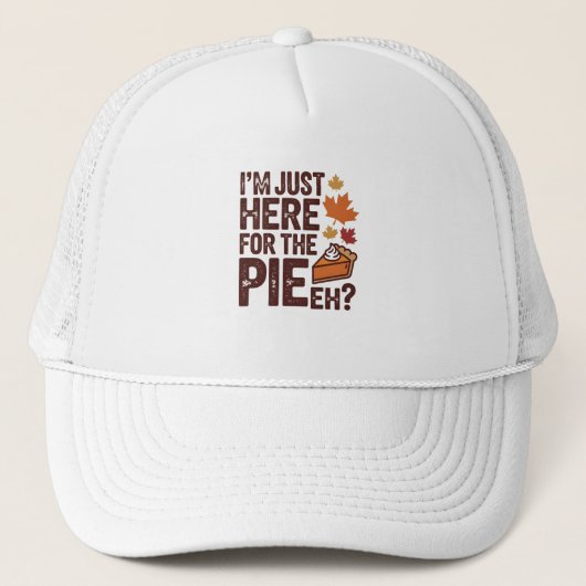 Funny Canadian Thanksgiving Pie 'Eh' Retro Fall Trucker Pet (Voorkant)