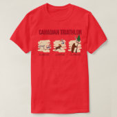 Funny Canadian Triathlon Triathlete T-shirt (Design voorkant)