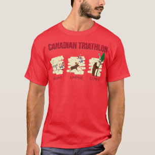 Funny Canadian Triathlon Triathlete T-shirt