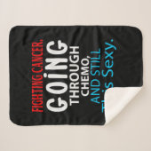 Funny Cancer Fighter Inspirational Quote Chemo Sherpa Deken (Voorkant (horizontaal))