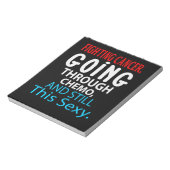 Funny Cancer Fighter Inspirerend Quote Chemo Notitieblok (Linkerzijde)