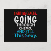Funny Cancer Fighter Inspirerend Quote Chemo Pat Aankondigingskaart (Voorkant)