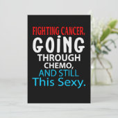 Funny Cancer Fighter Inspirerend Quote Chemo Pat Save The Date (Staand voorkant)