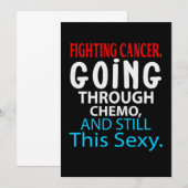 Funny Cancer Fighter Inspirerend Quote Chemo Pat Save The Date (Voorkant / Achterkant)