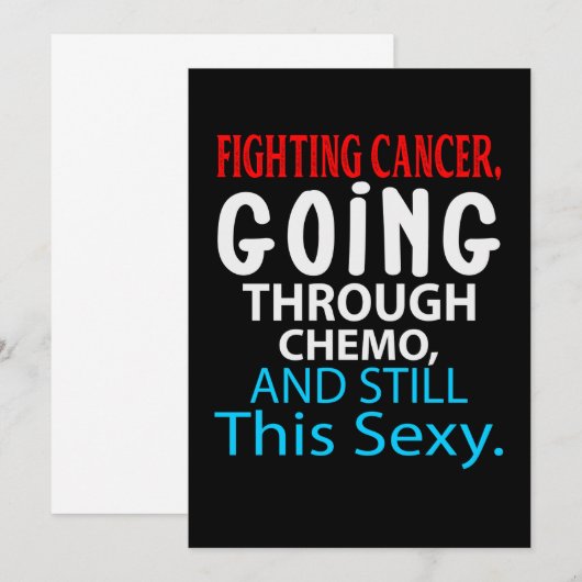 Funny Cancer Fighter Inspirerend Quote Chemo Pat Save The Date (Voorkant / Achterkant)