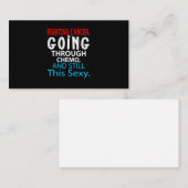 Funny Cancer Fighter Inspirerend Quote Chemo Pat Visitekaartje (Voorkant / Achterkant)