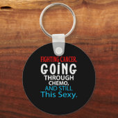 Funny Cancer Fighter Inspirerend Quote Chemo Sleutelhanger (Voorkant)