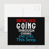 Funny Cancer Fighter Inspirerend Quote Chemo Uitnodiging Briefkaart (Voorkant / Achterkant)