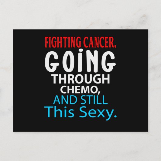 Funny Cancer Fighter Inspirerend Quote Chemo Uitnodiging Briefkaart (Voorkant)