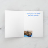 Funny Cancer ondersteboven Kat Support Kaart (Binnen)