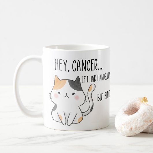 Funny Cancer Patient, Cats Lover Koffiemok (Met donut)