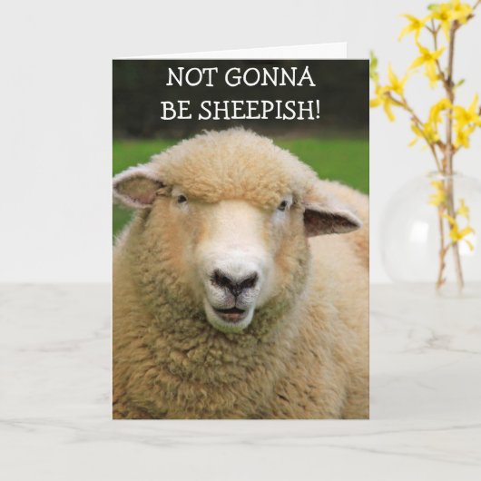 Funny Cancer Support Sheep Kaart (Gele Bloem)