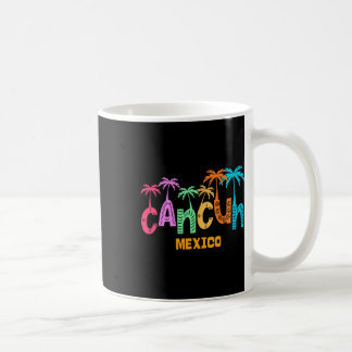 Funny Cancun Mexico Palm Tree Colorful Typografie Koffiemok
