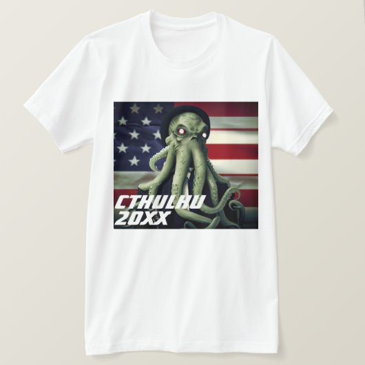 Funny Candidate "Cthulhu 20XX" T-shirt (Design voorkant)